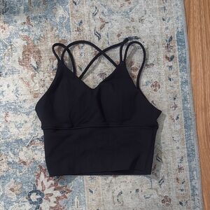 Black Strappy workout top